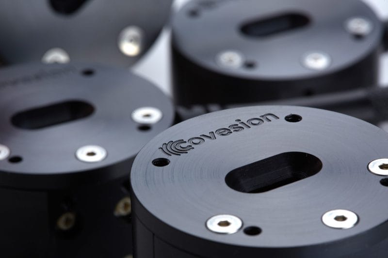 Black PPLN oven with Covesion engraved onto it, representing Oven Solutions.