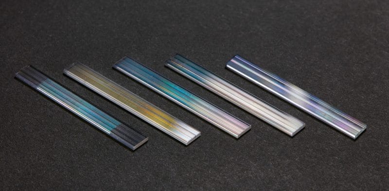 A row of waveguides all of the same length.