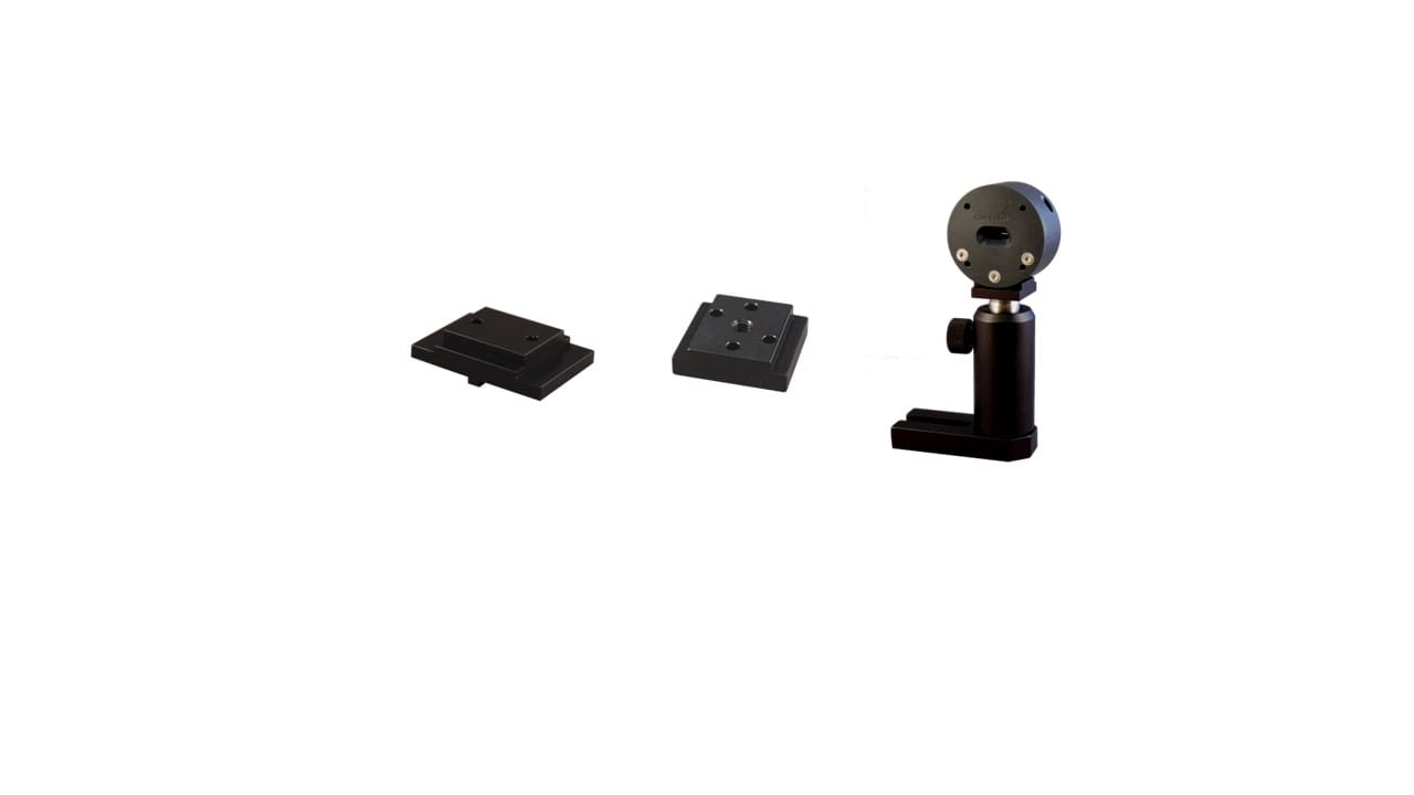 Selection of varying, black mounting solutions, representing Free Space Mounting Solutions.