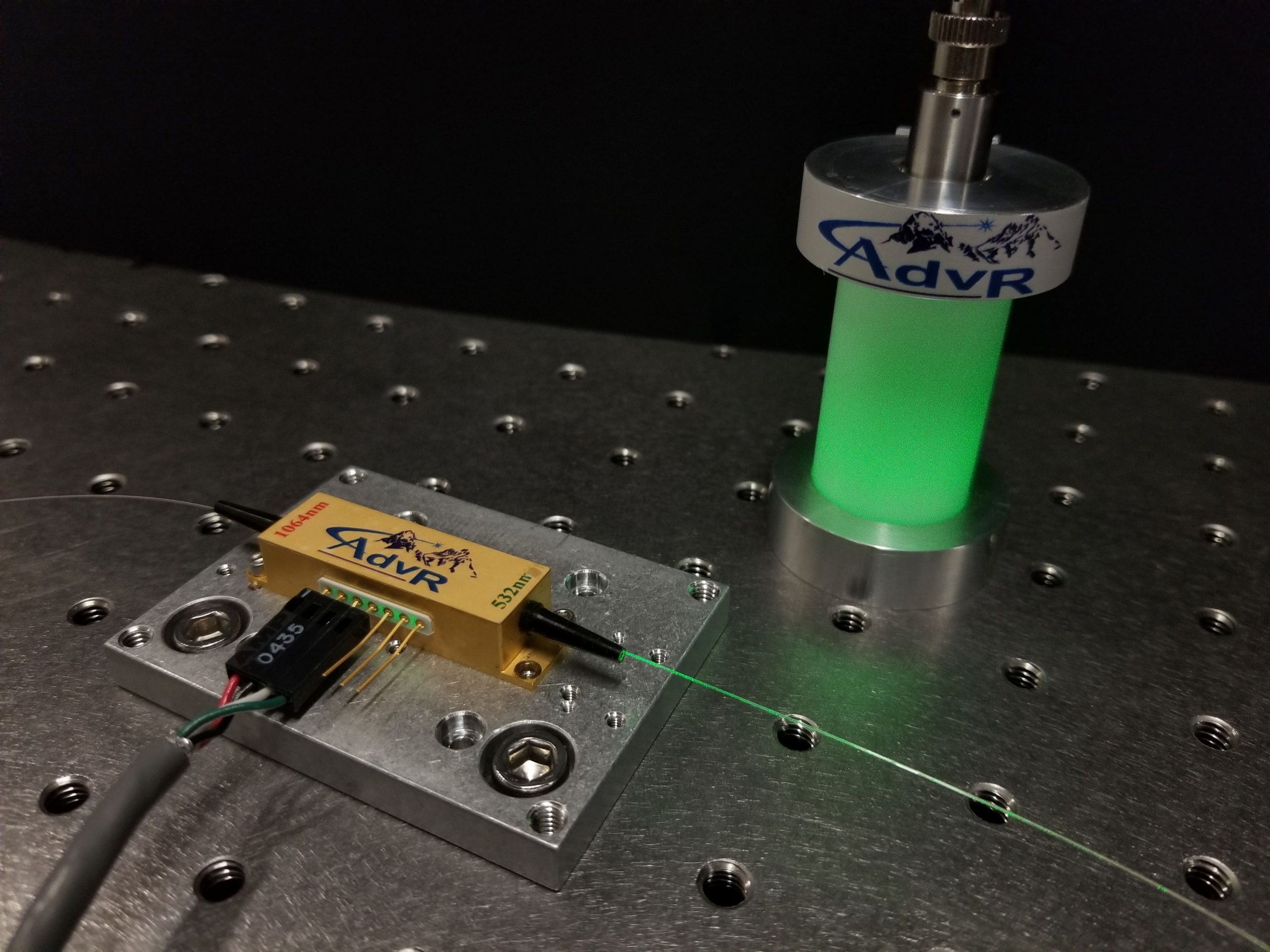 Fiber coupled waveguide.